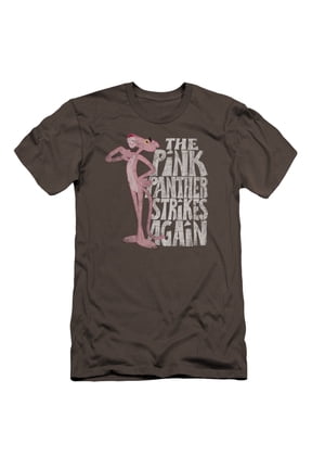 Pink Panther Strikes Again Premium Adult Slim Fit 30/1 T-Shirt Charcoal