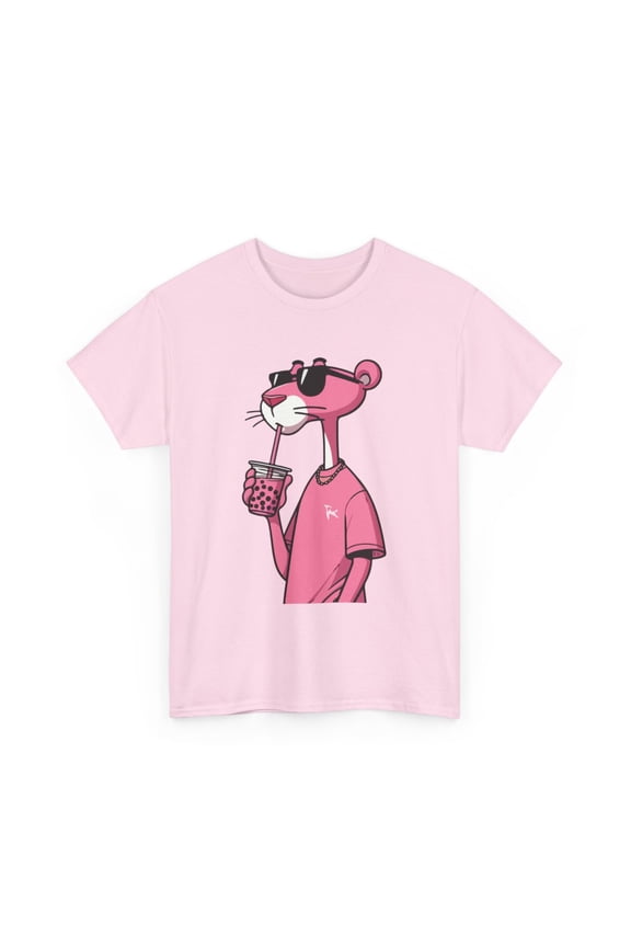 Pink Panther Swag Boba T Shirt Unisex Cotton Tee Cartoon Character Cool