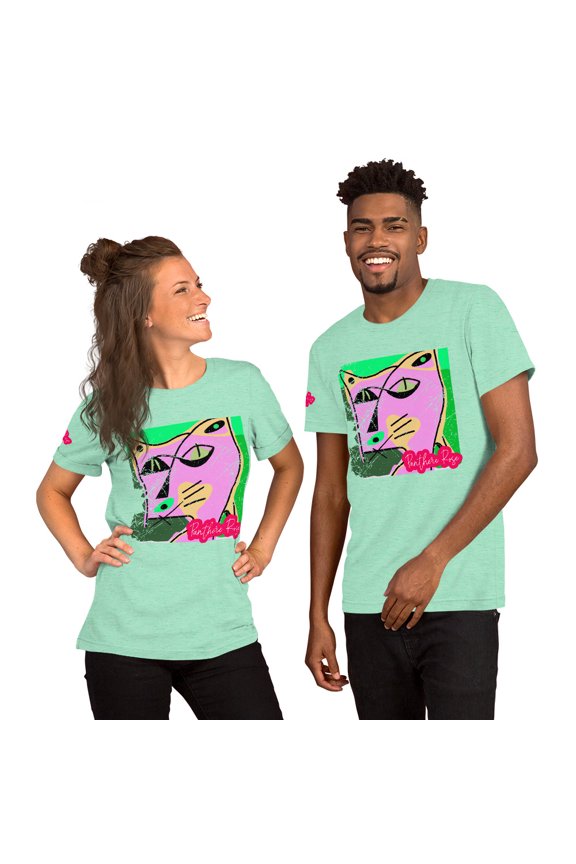 Pink Panther Unisex t-shirt (Heather Mint, L)
