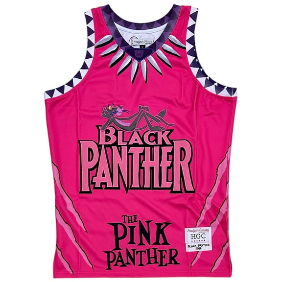 Pink Panther X Marvel Black Panther T'Challa Headgear Classics Basketball Jersey (XX-Large, Pink)