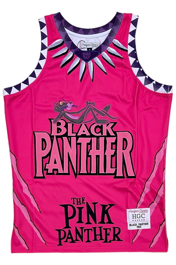 Pink Panther X Marvel Black Panther T'Challa Headgear Classics Basketball Jersey (XX-Large, Pink)