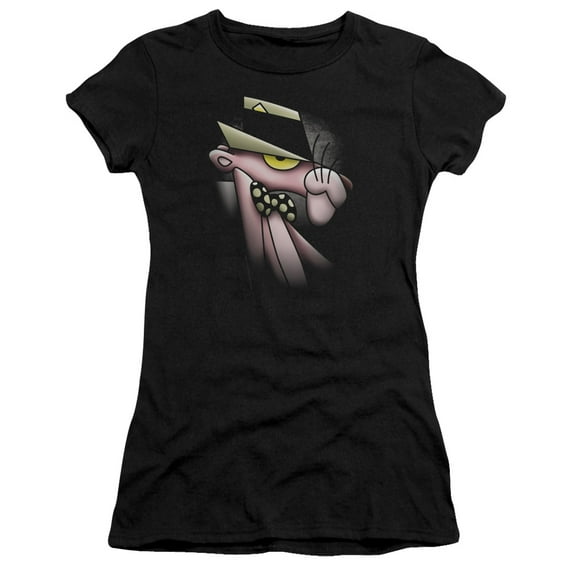 Pink Pantherooth Panther Junior Women's T-Shirt Sheer Black