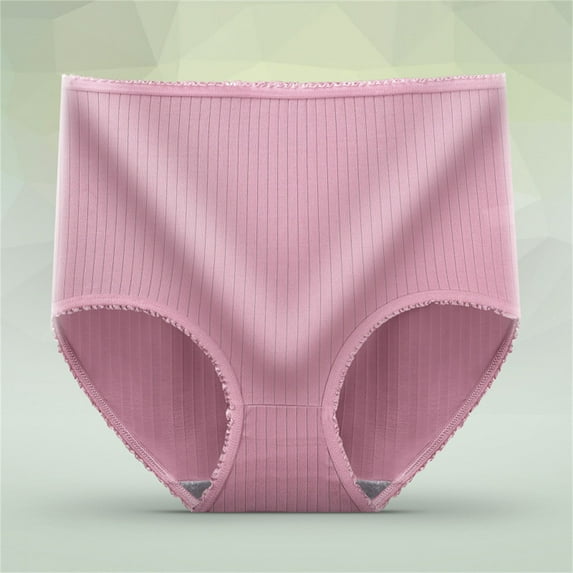 Pink Panties for Women’s High Waist Underwear for Women Seamless Panties Ladies Stretch Full Coverage Briefs Absorbent Underwear