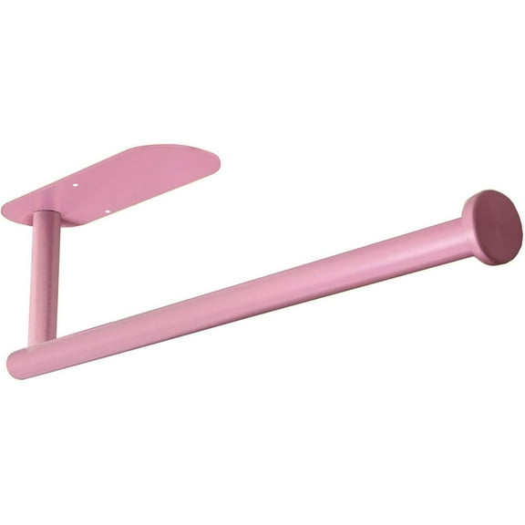 Pink Paper Towel Holder Kitchen Roll Holder, Paper Towel Holder - Self Adhesive or Drilling, Under Cabinet Pink Paper Towel Rack, Wall Mounted Paper Towel(Pink)