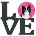 thumbnail image 1 of Pink Papillon Metal Wall Artwork LOVE, 1 of 2