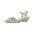 thumbnail image 1 of Pink Paradox London Womens Winslow Wedges Dress Sandals Gold 8.5 Medium (B,M), 1 of 3