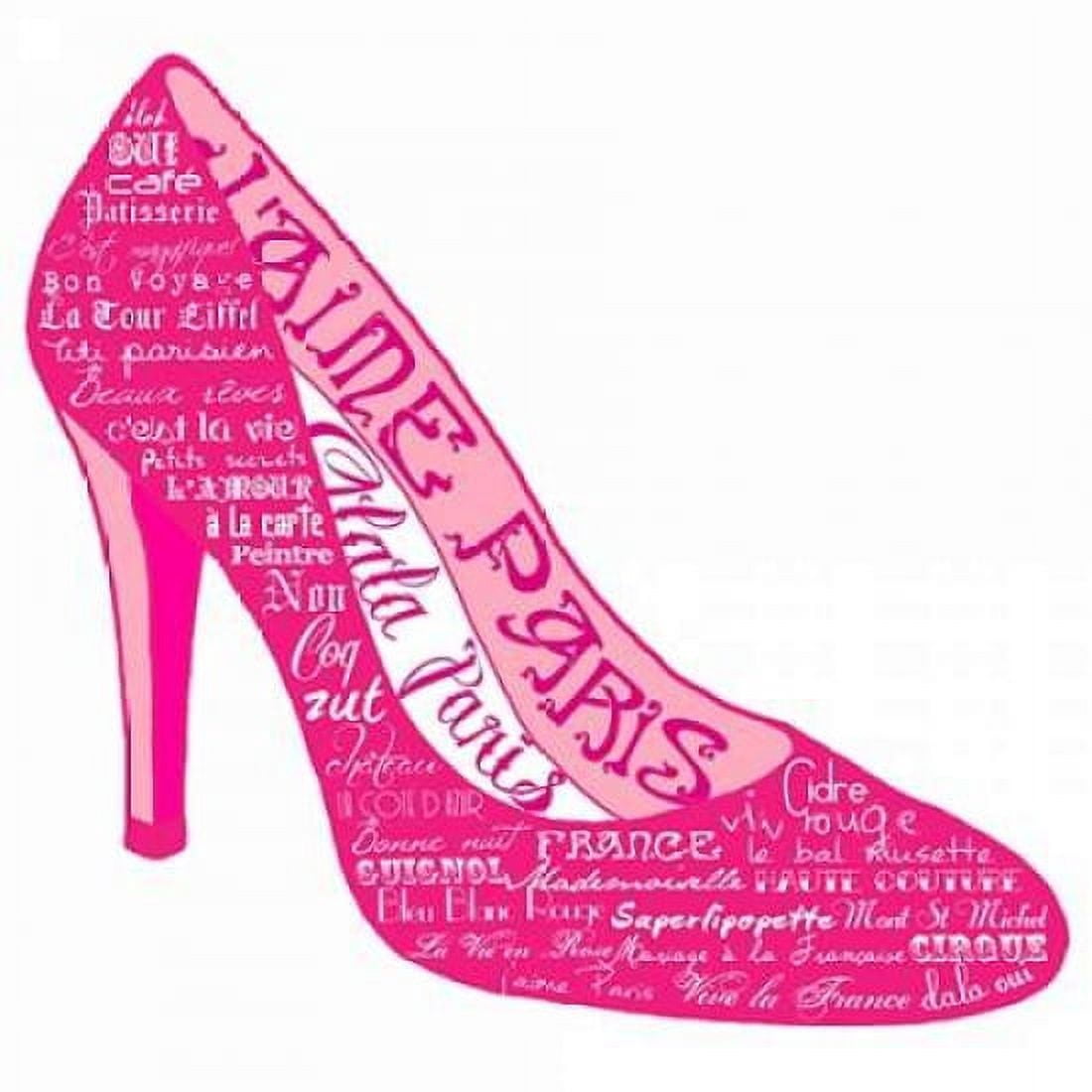 Pink Paris Shoe Canvas Art - Marion De Lauzun (24 x 24)