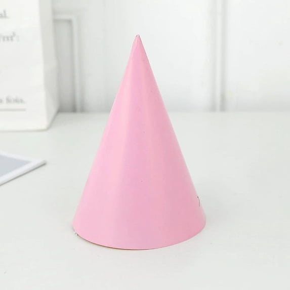 Pink Party Cone Hat, Birthday Celebration Cone Cap for All Ages, Themed Events, Party Supplies