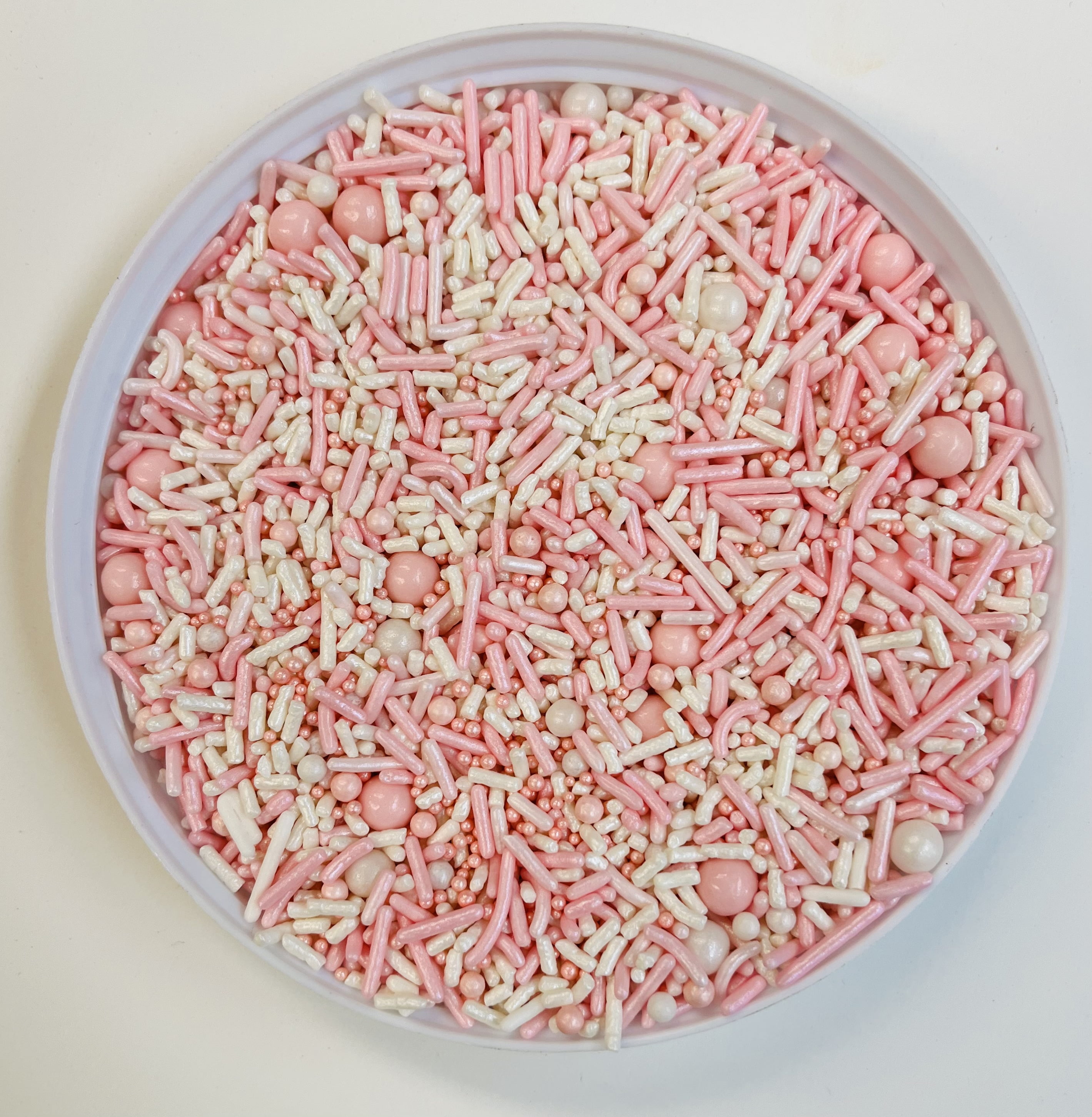 Pink Party Pearl Mix Confetti Sprinkles, Cake, Cookie, Donut, Cakepop Toppings, 6 oz.