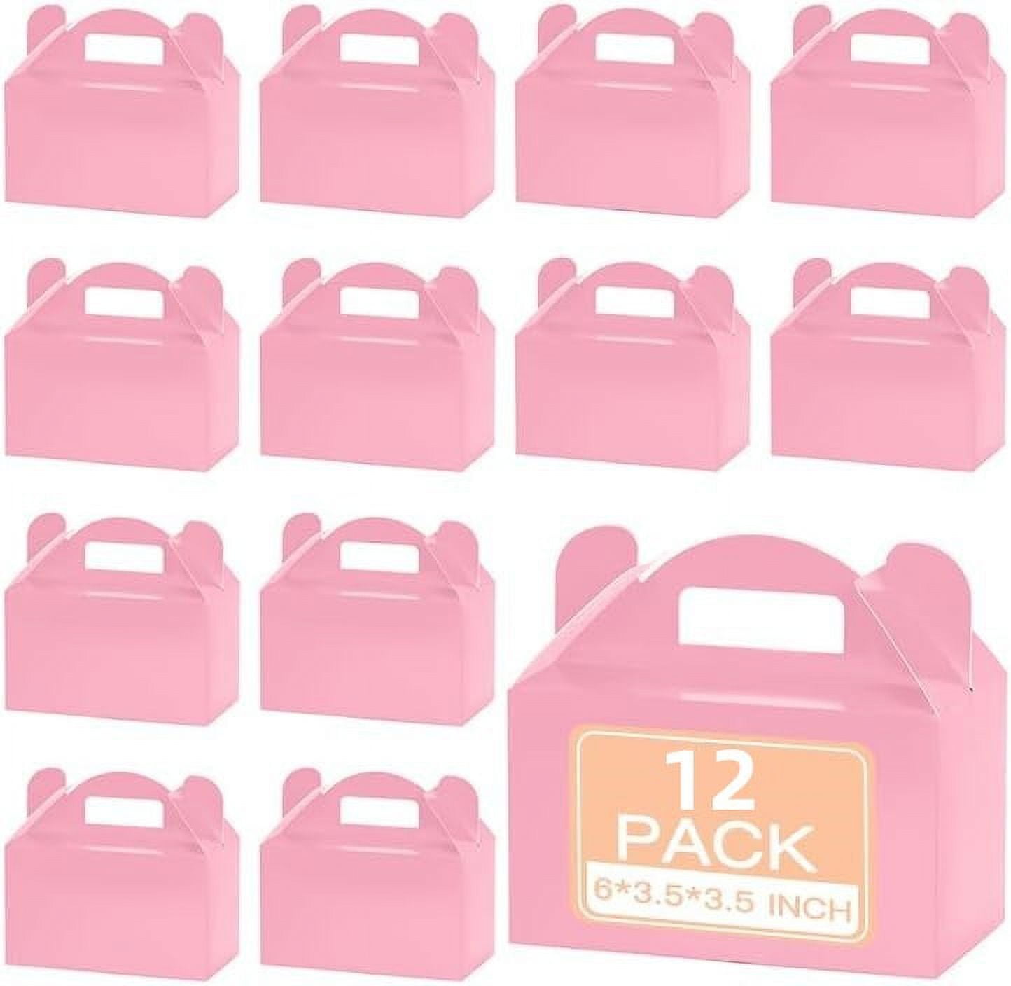 Pink Party Treat Boxes,Candy Cookies Gift Box DIY Favor Boxes Snack
