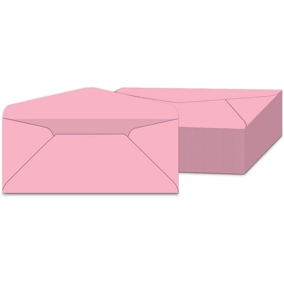 Pink Pastel #10 Business Envelopes | Standard Colored Mailers for Holidays, Invoices, Bills, Letters, Office Mailings | 4 1/8 x 9 1/2 inches | 500 per Pack