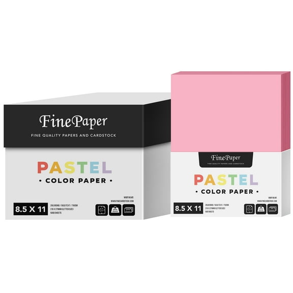 Pink Pastel Colored Paper – 8.5" x 11" (Letter Size) – Perfect for Documents, Invitations, Posters, Flyers, Menus, Arts and Crafts | 20lb Bond (75gsm) – Smooth Finish | Bulk Pack of 5000 Sheets