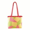 thumbnail image 1 of Pink Patch Ruffle Tote, 1 of 2