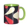 thumbnail image 1 of Pink Pattern Coffee Mug Fun Custom Ceramic Mugs 11oz Green, 1 of 5