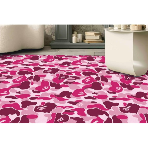 Pink Pattern Rug, Powder Pink Rug, Girl Room Rug, Stair Rug, Bedroom Rug, Dining Room Rug, Gift Rug,Modern Rug,Step Rug, Bath Rug, Salon Rug, 2.6'x5' - 80x150 cm