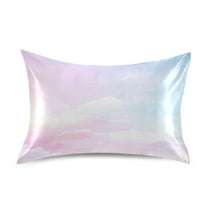 Pink Pattern Satin Pillowcase 20''x26'' Double-Sided Print Soft Wrinkle Resistant
