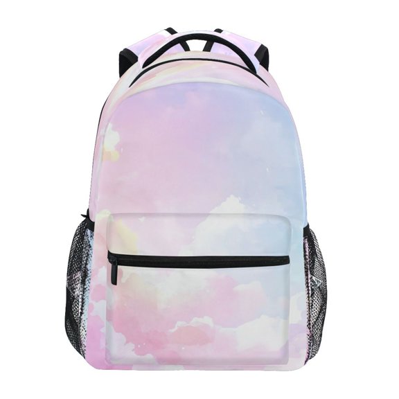Pink Pattern Stylish Large Backpack 15L Self-Standing Durable Twill for School, Office and Travel Use