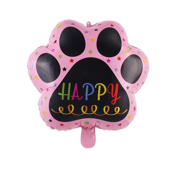 Pink Paw Shape Balloon Animal Dog Birthday Party Mylar Balloon
