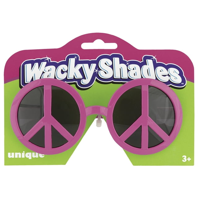 Pink Peace Sign Novelty Glasses