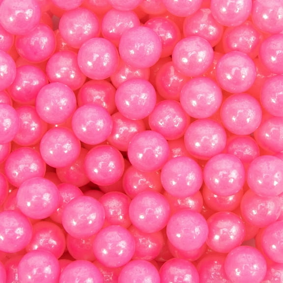 Krazy Sprinkles - Edible Pink Pearl 8mm Beads - Refined Cake Decor, 1/2 Cup