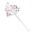 thumbnail image 1 of Pink Pearl Beaded Floral Pick, Artificial Berry Stem with Pink Pearls and Rhinestones, Faux Berry Sprig for Christmas Wreath, Garland, Wedding Bouquet & Home DIY Craft Decoration, 1 of 4