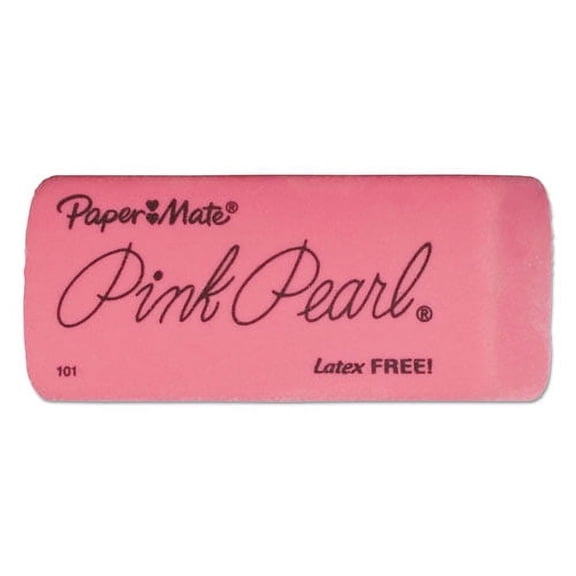Pink Pearl Eraser, For Pencil Marks, Rectangular Block, Large, Pink, 3/pack | Bundle of 2 Packs