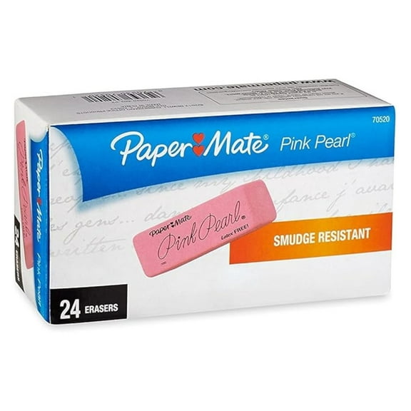 Pink Pearl Premium Erasers, Medium, 24-Count, 3 Boxes