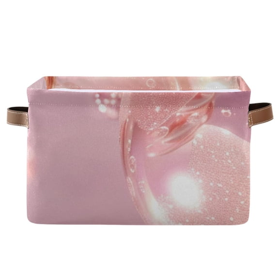 Pink Pearls Bubbles Storage Bins Baskets With Handles Storage Box Clothes Organizer Organization Toys