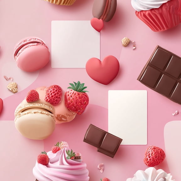Pink Peel and Stick Wallpaper Pink Cupcakes Macarons Chocolate Strawberries Soft Spring Wall Mural 17.7in x 9.8ft Self Adhesive Removable Wall Paper Renter Friendly Wallpaper for Girls Bedroom