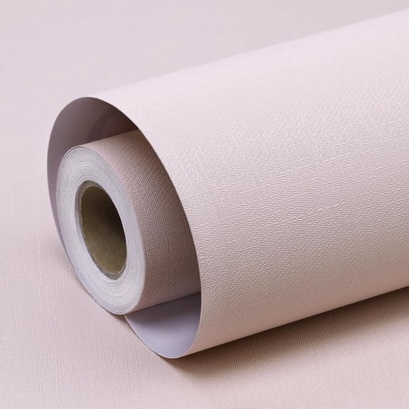 Pink Peel and Stick Wallpaper Solid Color Textured Contact Paper Pure Pink Self Adhesive Wallpaper Matte Removable Wall Paper Decorative Walls Decal Vinyl Roll A Set of15.7×236"