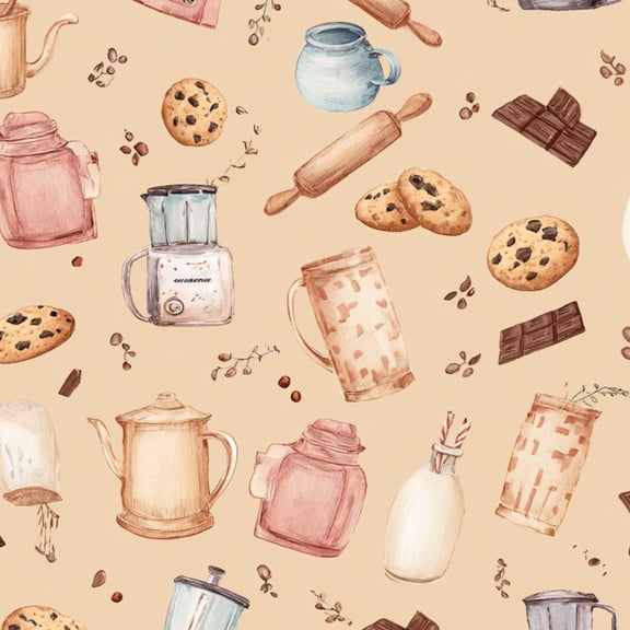 Pink Peel and Stick Wallpaper Whimsical Cookie Baking Essentials Coffee Spring Wall Mural 17.7in x 9.8ft Self Adhesive Removable Wall Paper Renter Friendly Wallpaper for Girls Bedroom Nursery