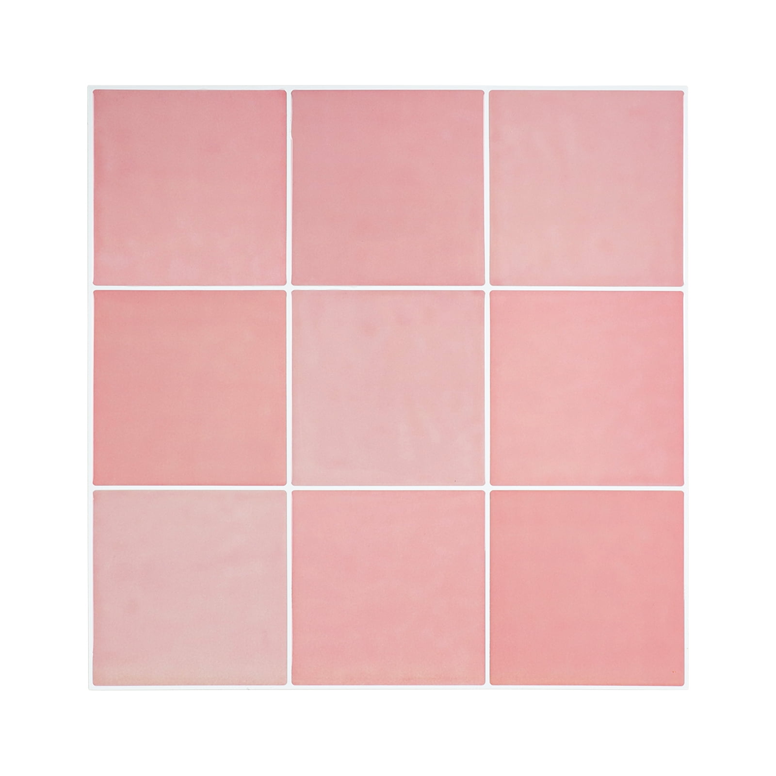 Pink Peel and Stick Backsplash, 12"x12" Stick on Backsplash Square Tiles for Kitchen Bathroom