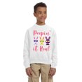 thumbnail image 1 of Pink Peepin` It Real Easter Sweatshirt for Kids Sweater - Youth S M L XL - Christian Holiday Easter Tee for Boys for Girls, 1 of 2