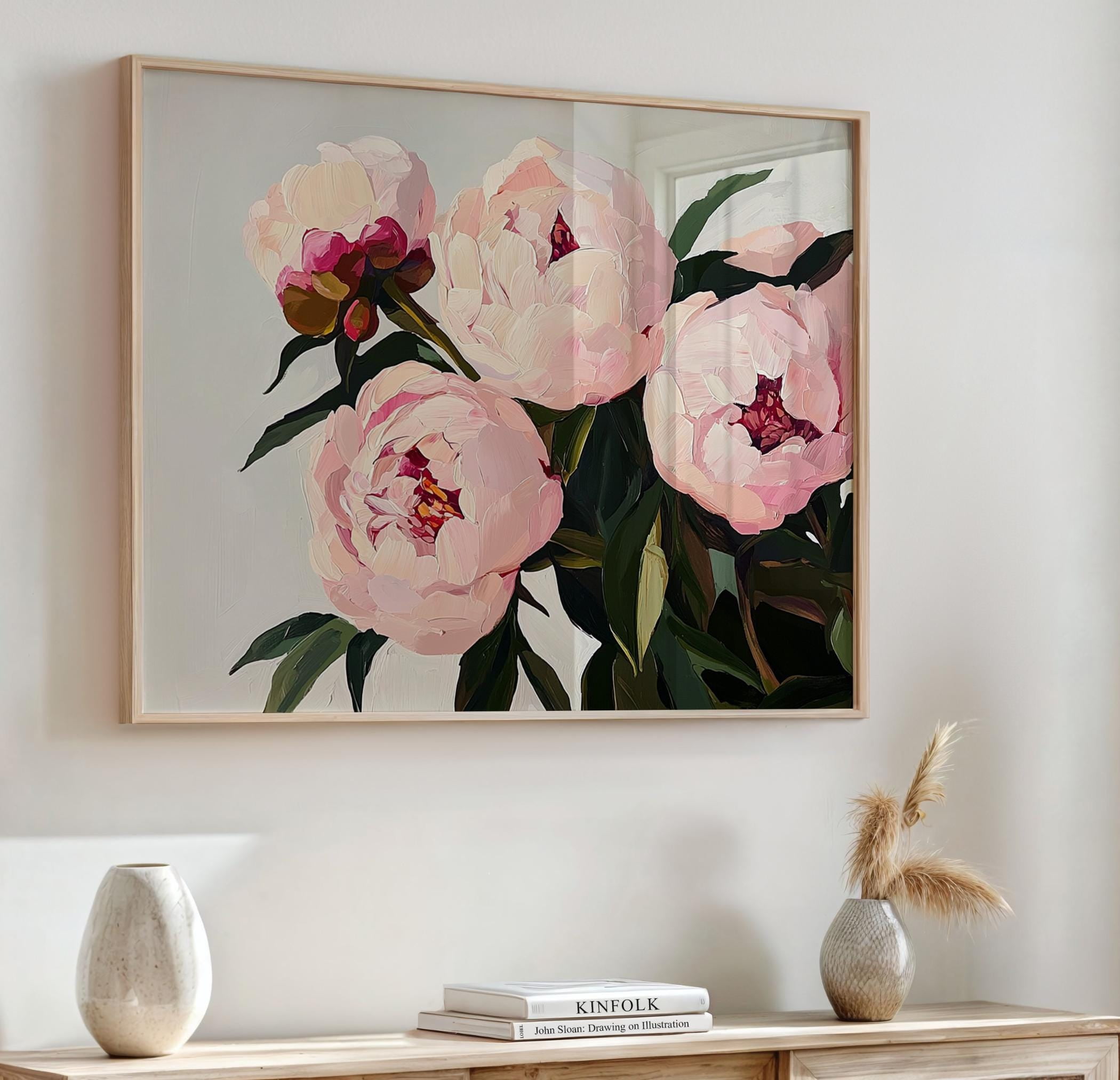 Americanflat Peony Garden by Pi Creative Art Framed Print