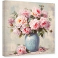 Pink Peony Canvas Wall Art Floral Pictures Wall Decor Flowers in a Vase