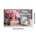 thumbnail image 1 of Pink Peony Themed Happy Mothers Day Banner Background Decor Party Supplies for Family Gatherings Photo Backdrop Decorations Tea Party Celebrations, 1 of 7