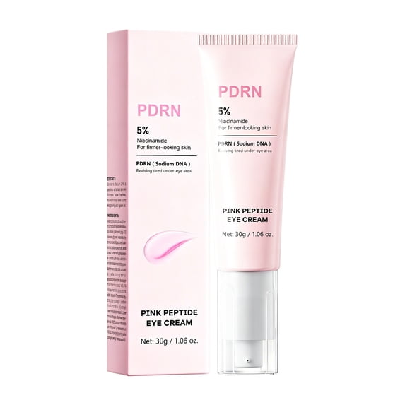 Pink Peptide Eye Cream, Pdrn Eye Cream, With Niacinamide and Purity Retinol for Fine Lines, Uneven Skin Tone, Peptide Eye Cream Hydrating & Firming for Dark Circles