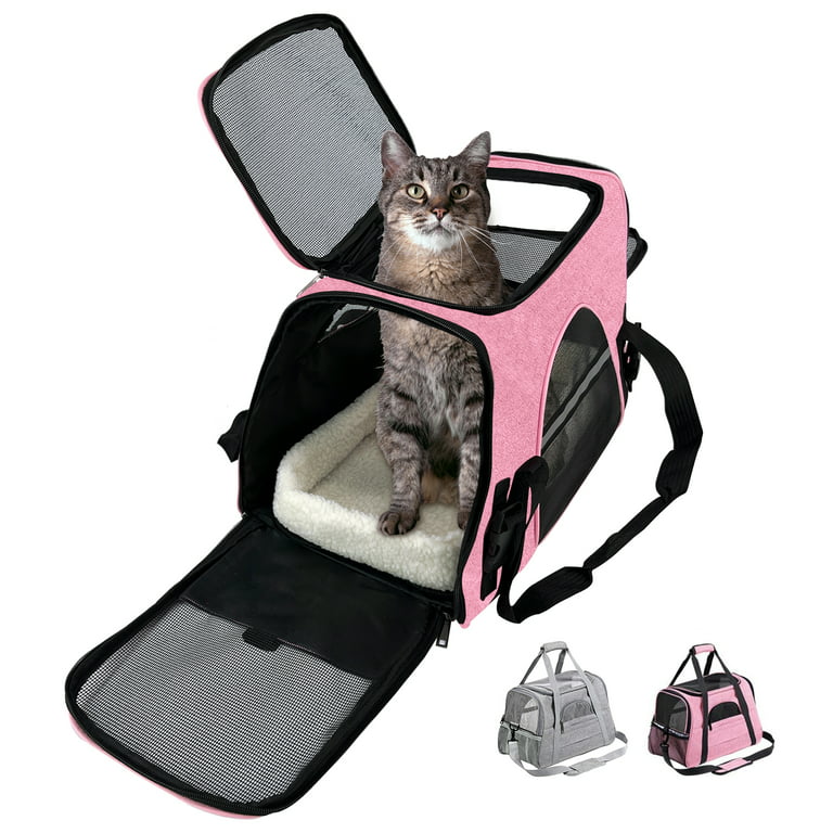Cat Carrier for Medium Cats and Puppy Dog Carriers,Soft-Sided Pet  Carriers,Airline ApprovedDog Carriers for Small Dogs, Pet Privacy  Protection Travel