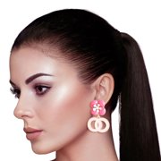 Pink Petal Paradise Earrings - Bespoke Blooms