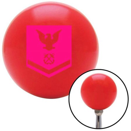 Pink Petty Officer Third Class Red Shift Knob with M16 x 1.5 Insert Shifter Auto Brody
