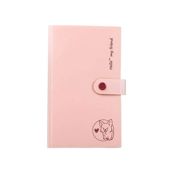 Pink Photo Album 3 Panel Holds 240 Photos Clear Waterproof Plastic For Home 4X6 Inch Card Storage Organizer