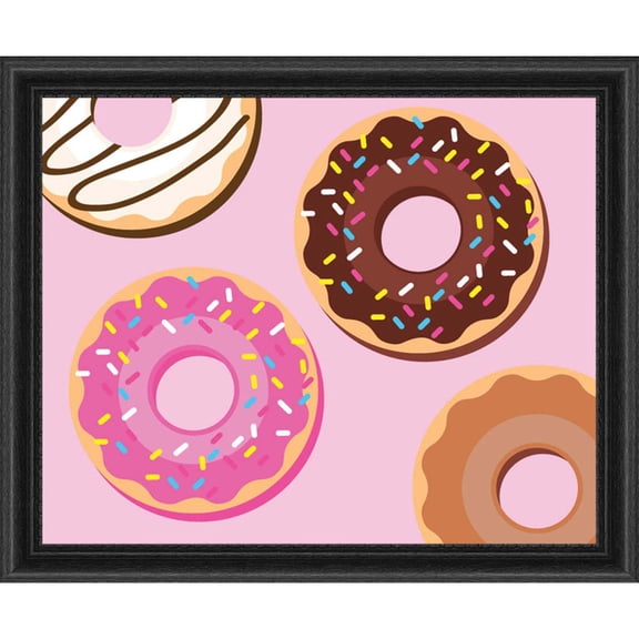 Pink Picasso Kits Paint by Number for Kids DIY 8x10 Beginner Color by Numbers Canvas Painting Art Kits Delicious Doughnuts
