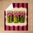 Pink Pickle Jars Plush Throw Blanket with Stripes - Walmart.com