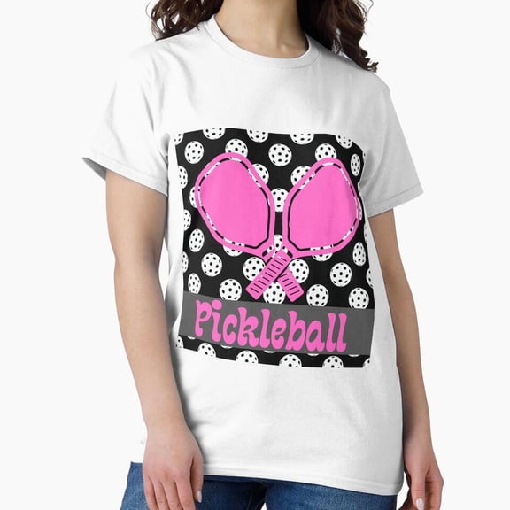 Pink Pickleball Design Cute Pickleball Gear Holiday Art Unisex T-Shirt up to size 5XL