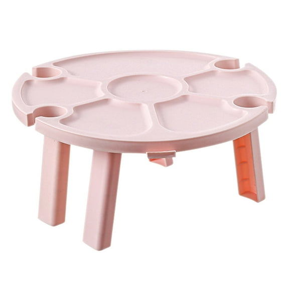 Pink Picnic Table Tables for Outdoors Foldable Portable Beach Storage Plastic