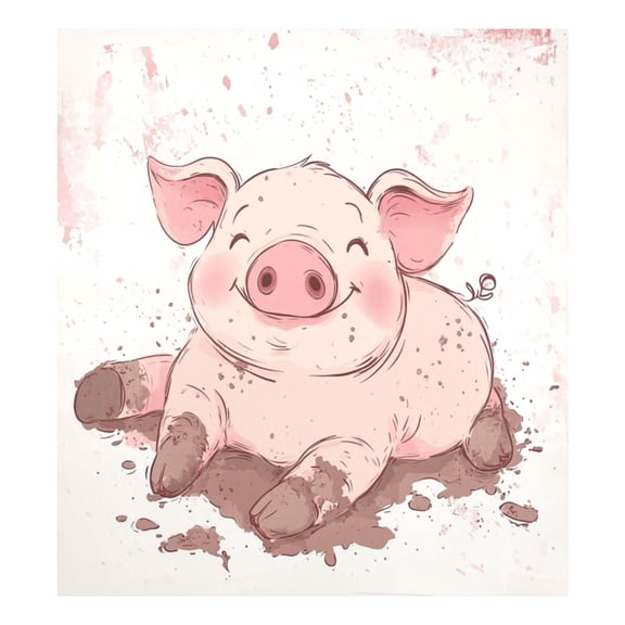 Pink Pig Magnetic Dishwasher StickerSingle-sided Printing, Personalized DIY, Beautiful and Practical Home Kitchen Decorations2316in.