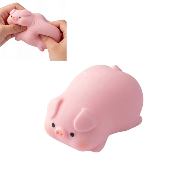 Pink Pig Squishies Squeeze Toys, Soft Stress Relief Fidget Animal Toy for Kids Adults Squishys Gifts Decoration