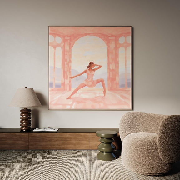 Pink Pilates Wall Art Luxury Fitness Wellness Print Ballet Pose Studio Decor Gift