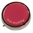 thumbnail image 1 of Pink Pill Buddy Round Three Section Metal Pocket Purse Travel Pill Box Case, 1 of 3
