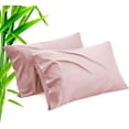 thumbnail image 1 of Pink Pillow Cases Queen Size 2 Pack, Bamboo Rayon Cooling Pillowcases with Envelope Closure, Cool Breathable Pillow Case for Hot Sleepers & Night Sweats, 20x30 inch, 1 of 9